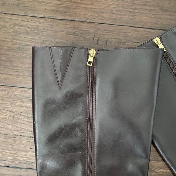 Wide Calf Ann Taylor Black Heeled Boots - Picture 4 of 5